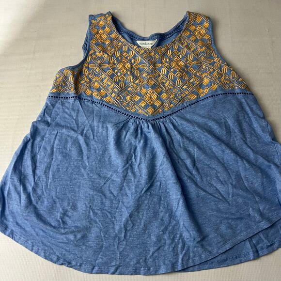 Sundance Linen Embroidered Tank Top Women Size Medium - Picture 8 of 8